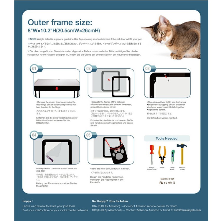 Claw Print Design Magnetic Pet Screen Door Window For Small Cat Dog Claw Print Design Magnetic Pet Screen Door Window For Small Cat Dog 8