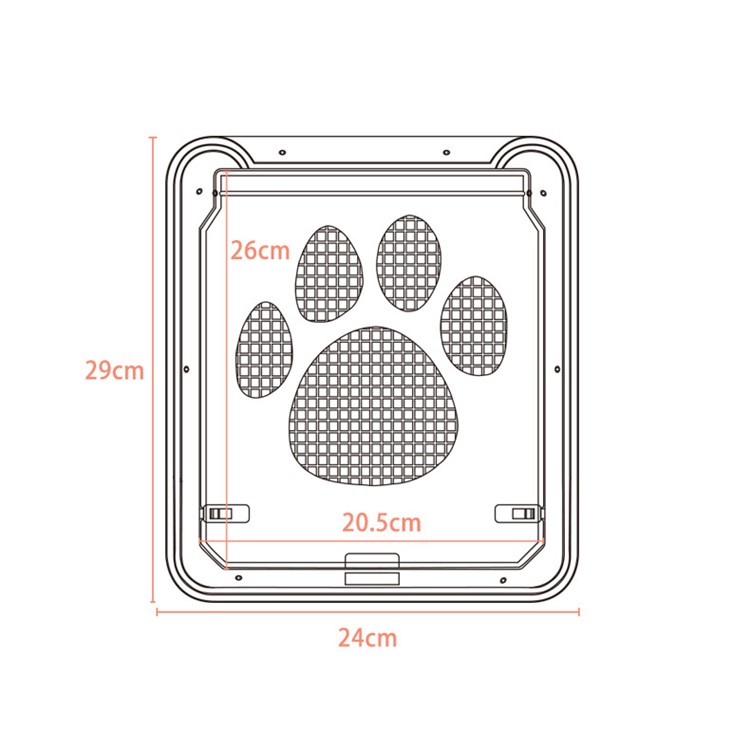 Claw Print Design Magnetic Pet Screen Door Window for Small Cat Dog-9
