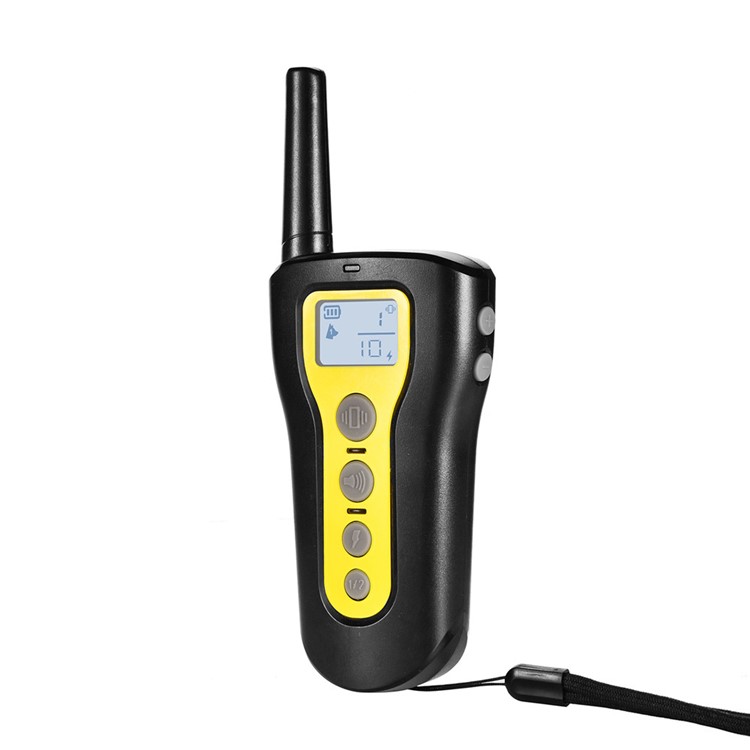 IPETS 320 IPX7 Waterproof Remote Dog Collar with Vibration and Shock Modes - Yellow / UK Plug-7