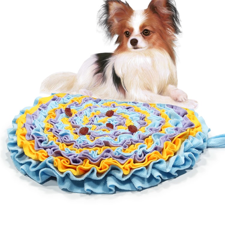 Flower Shape Pet Sniffing Feeding Stress Release Washable Pad Dog Foraging Mat - Style A-2