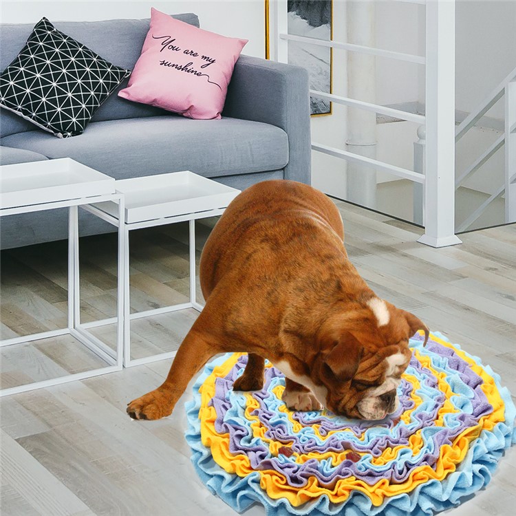 Flower Shape Pet Sniffing Feeding Stress Release Washable Pad Dog Foraging Mat - Style A-5