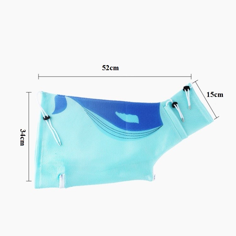 Cat Grooming Bag, Adjustable Multifunctional Cat Washing Bag - Blue-6