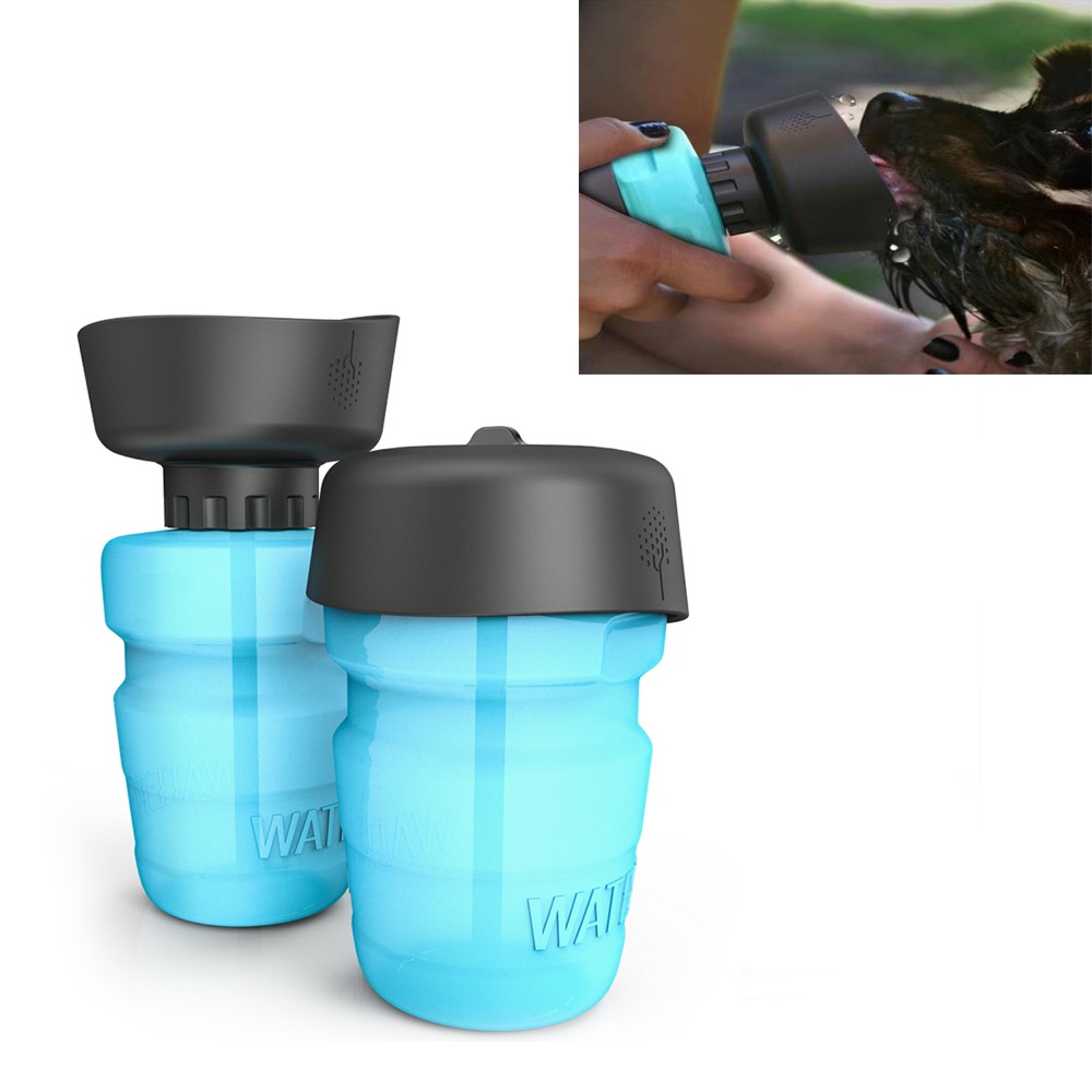 Garrafa De Água Para Animais De Estimação Esportes Squeeze Tipo Copo Portátil Ao Ar Livre Cat Dog Chaleira - Azul-1