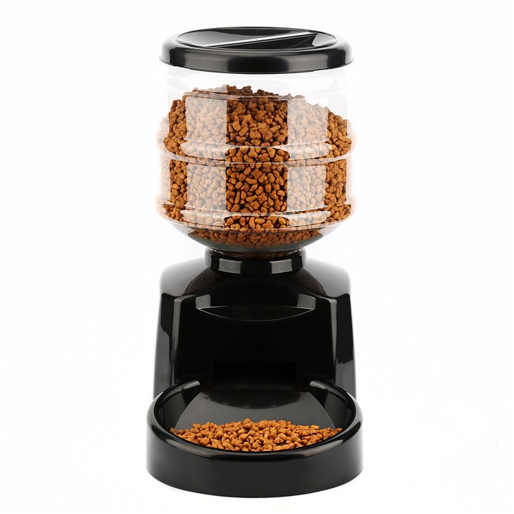 5.5L Automatic Pet Feeder Electric Pet Dry Food Container with LCD Display for Dogs Cats - Black-3