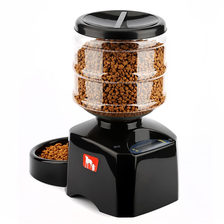 5.5L Automatic Pet Feeder Electric Pet Dry Food Container with LCD Display for Dogs Cats - Black-4
