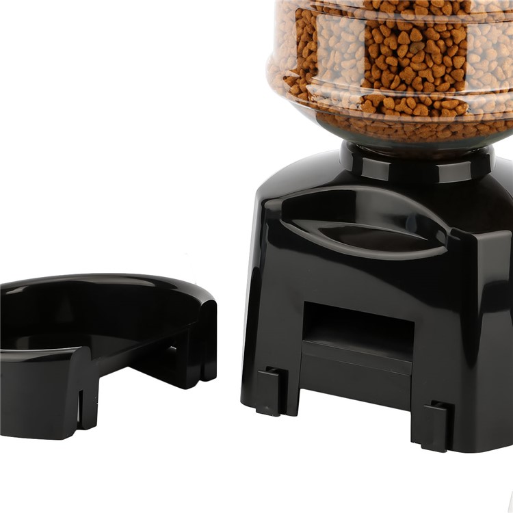 5.5L Automatic Pet Feeder Electric Pet Dry Food Container with LCD Display for Dogs Cats - Black-5