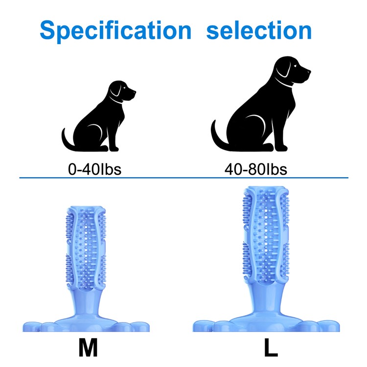 Cão Escova De Dentes Para Animais Mastigar Brinquedo Vara Dentes Limpador Massager - Azul Escuro-7