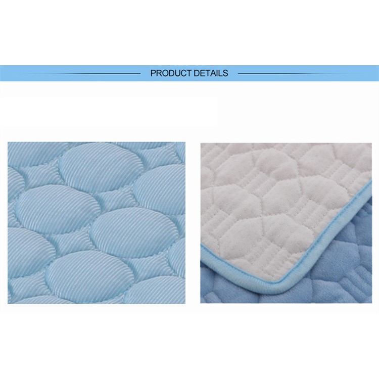 Pet Dog Cooling Mat Pad Ice Silk Mat Cooling Blanket, Size: 102 x 70cm - Blue-2
