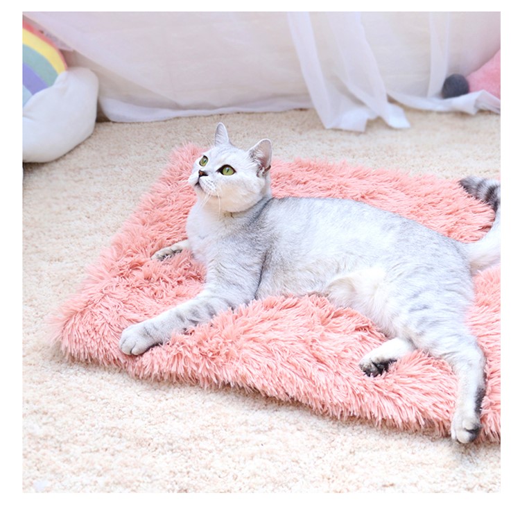 Dog Bed Mat Soft Comfortable Mat Machine Washable Pet Mattress for Cat Dog Sleeping - Pink-2