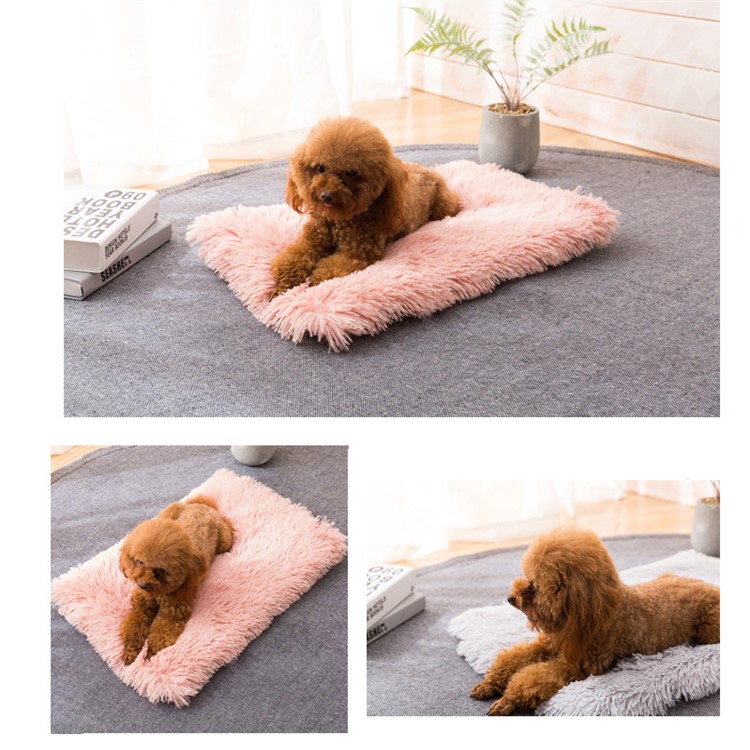 Dog Bed Mat Soft Comfortable Mat Machine Washable Pet Mattress for Cat Dog Sleeping - Pink-3