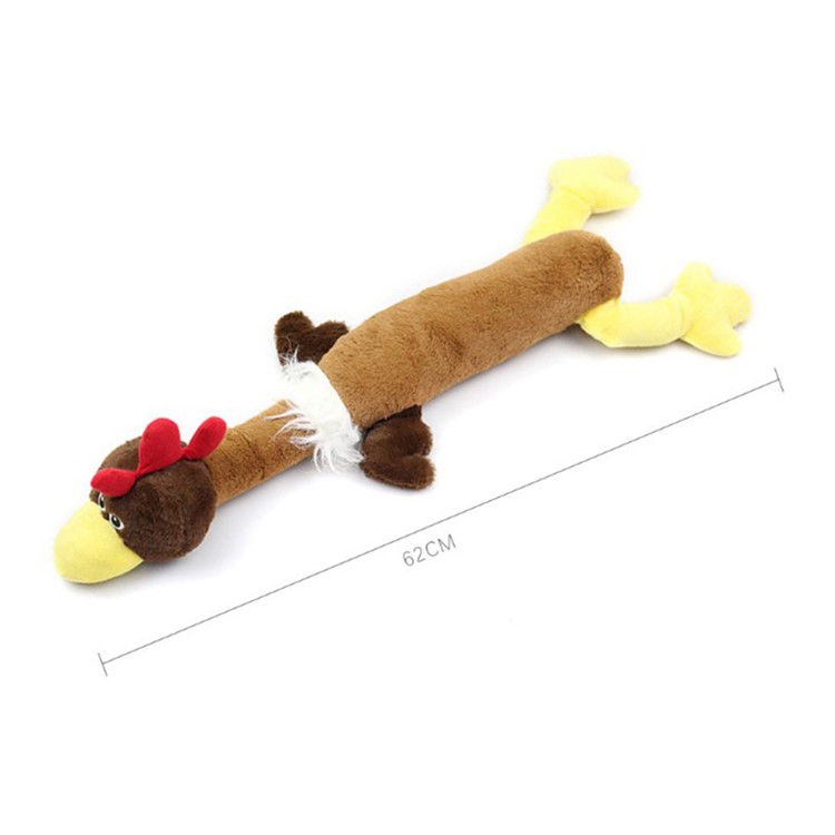 Cute Plush Toys Squeak for Pet Squeaky Animal Shaped Toy Dog Cat Toy - Brown-3