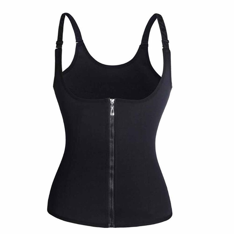 New Women Waist Trainer Cincher Control Body Shaper Underbust Sport Slimming Adjustable Shoulder Straps Ultra Sweat Shapers - Black / Size: L-2