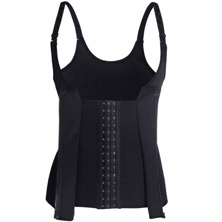 New Women Waist Trainer Cincher Control Body Shaper Underbust Sport Slimming Adjustable Shoulder Straps Ultra Sweat Shapers - Black / Size: L-4