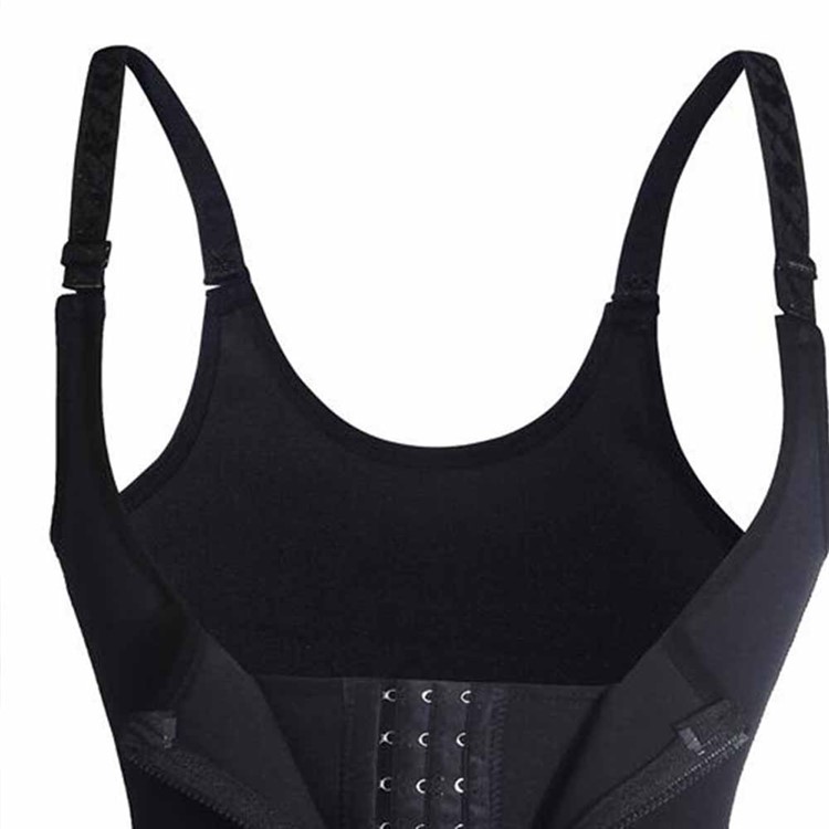 New Women Waist Trainer Cincher Control Body Shaper Underbust Sport Slimming Adjustable Shoulder Straps Ultra Sweat Shapers - Black / Size: L-8