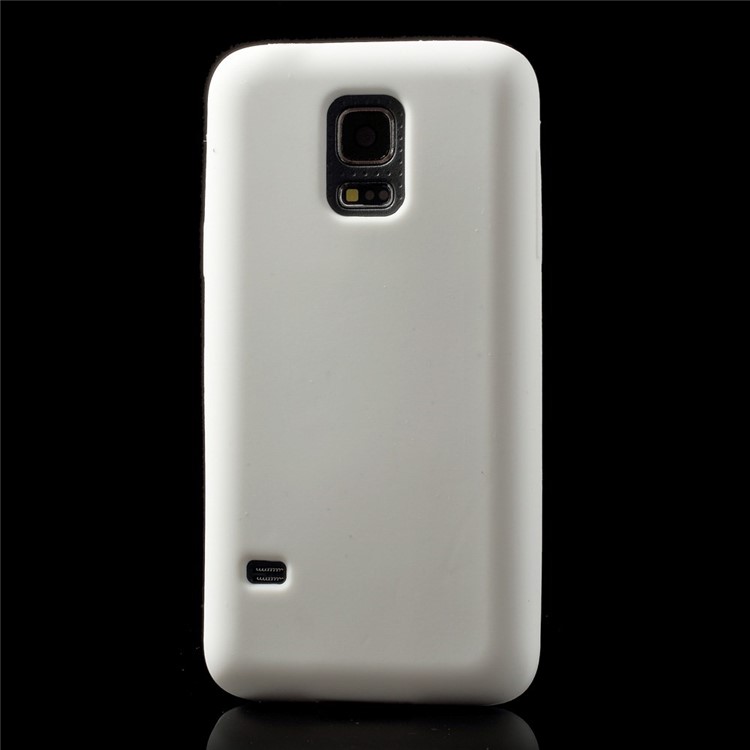 Soft Silicone Case for Samsung Galaxy S5 mini G800 - White-2