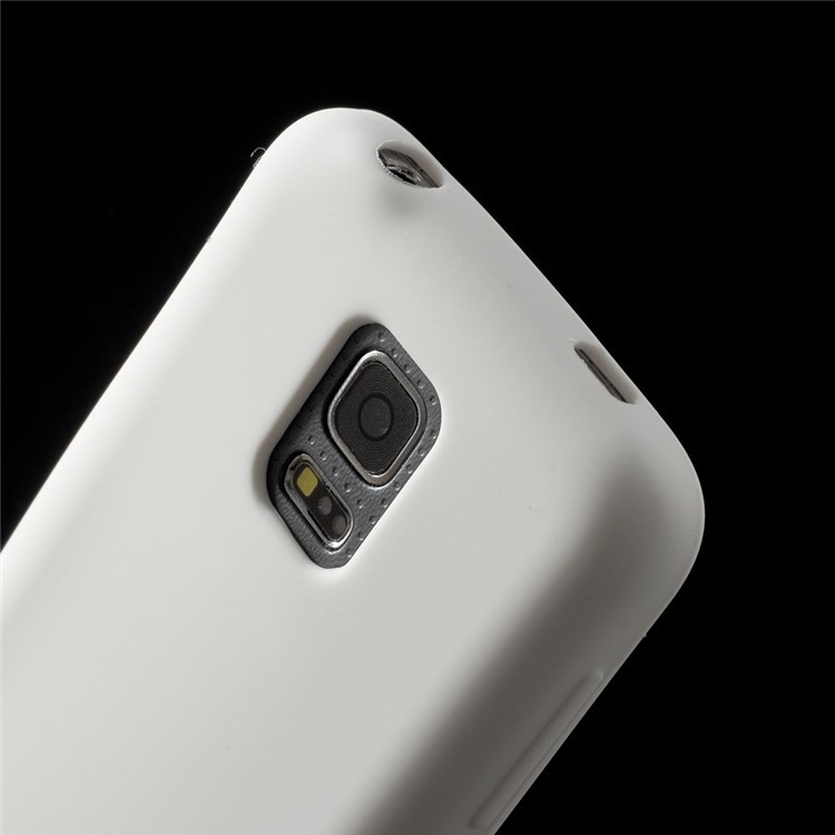 Soft Silicone Case for Samsung Galaxy S5 mini G800 - White-5