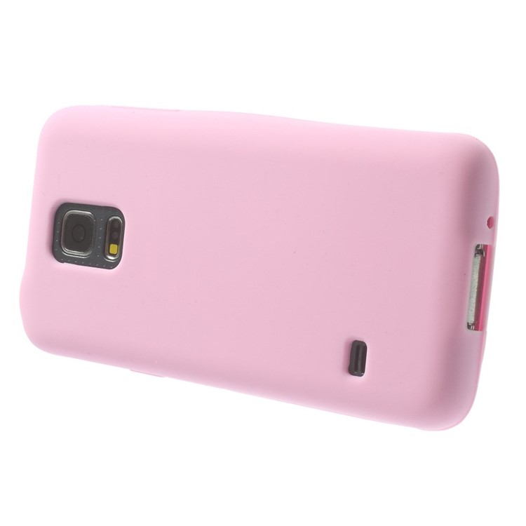 Silicone Shell Case for Samsung Galaxy S5 mini G800 - Pink-3