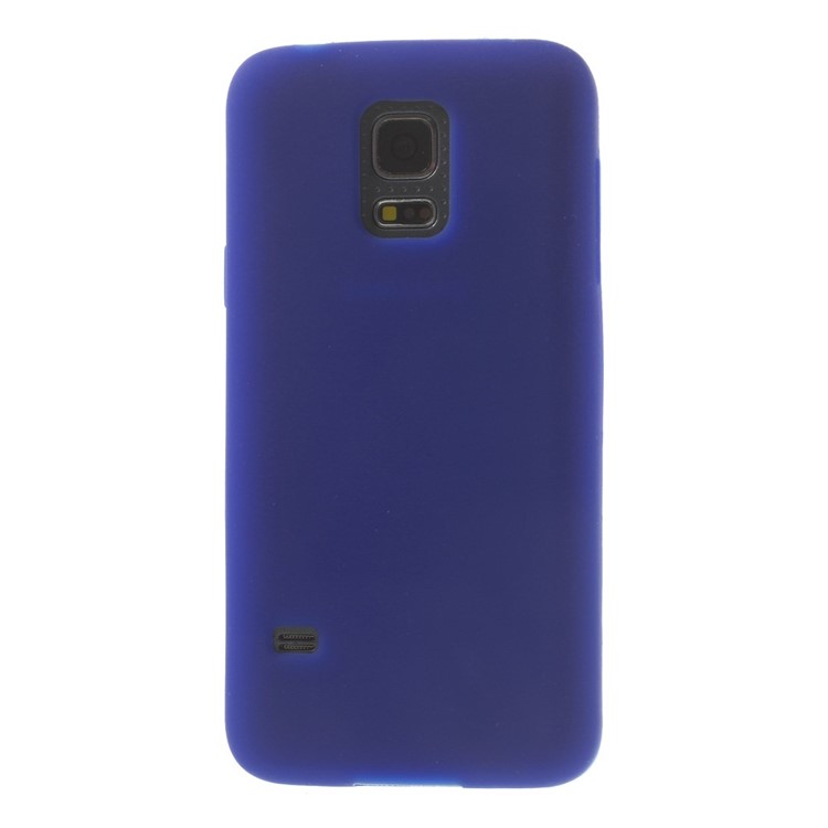 Soft Silicone Cover for Samsung Galaxy S5 mini G800 - Deep Blue-2