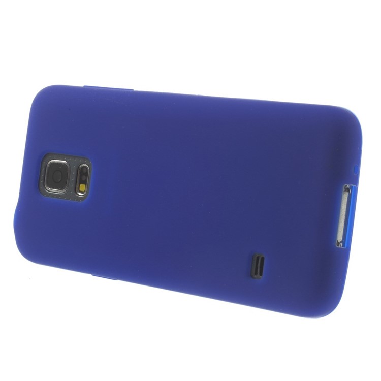 Soft Silicone Cover for Samsung Galaxy S5 mini G800 - Deep Blue-3