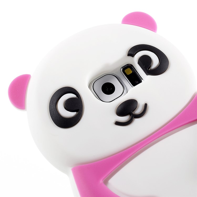 3D Panda Silicone Protective Shell for Samsung Galaxy S6 G920 - Rose-4