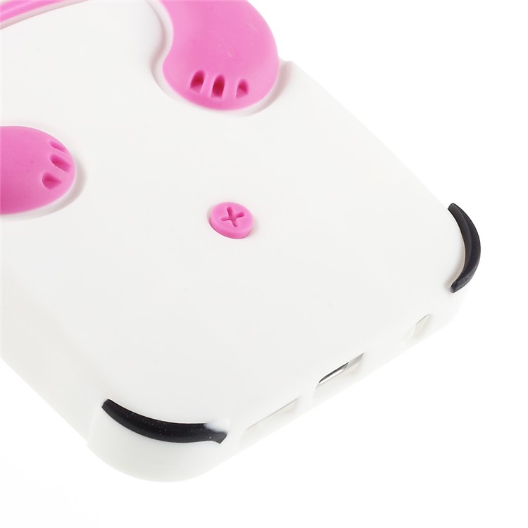 3D Panda Silicone Protective Shell for Samsung Galaxy S6 G920 - Rose-5