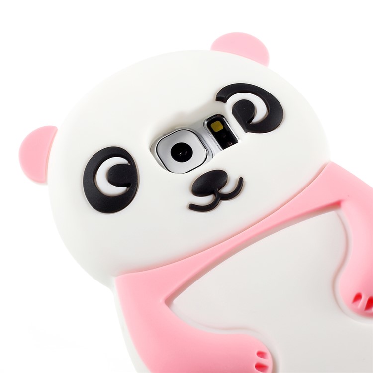 3D Panda Silicone Cover for Samsung Galaxy S6 G920 - Pink-4