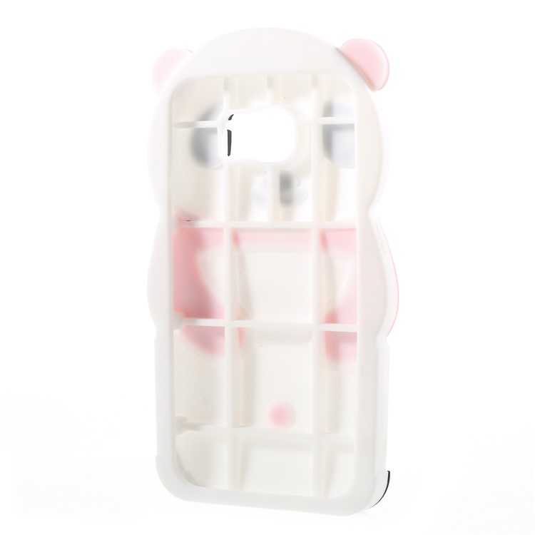 3D Panda Silicone Cover for Samsung Galaxy S6 G920 - Pink-6