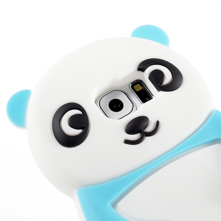 3D Panda Silicone Cover for Samsung Galaxy S6 G920 - Light Blue-4