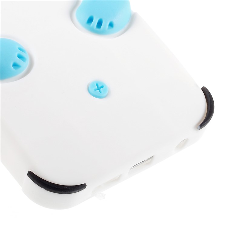 3D Panda Silicone Cover for Samsung Galaxy S6 G920 - Light Blue-5