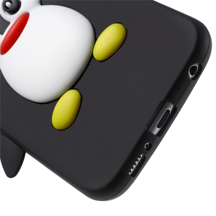 Cute 3D Penguin Soft Silicone Back Case for Samsung Galaxy S6 G920 - Black-5