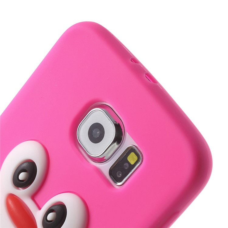Cute 3D Penguin Soft Silicone Back Case for Samsung Galaxy S6 G920 - Rose-4