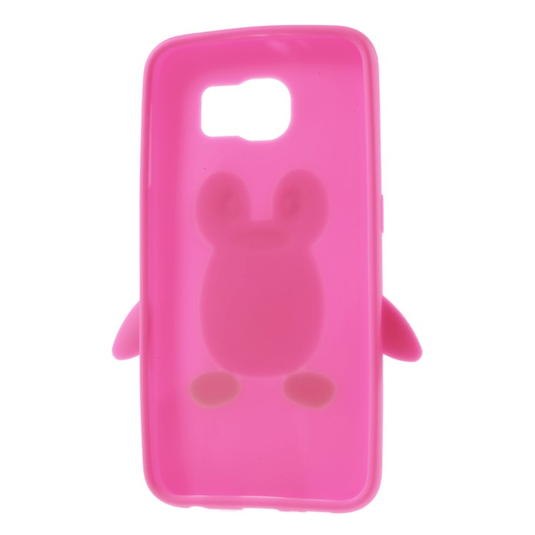 Cute 3D Penguin Soft Silicone Back Case for Samsung Galaxy S6 G920 - Rose-7