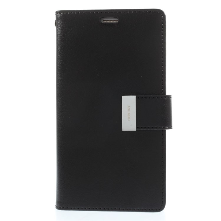 Mercury GOOSPERY Rich Diary Leather Wallet Case for Samsung Galaxy S5 G900 / S5 Neo - Black-3