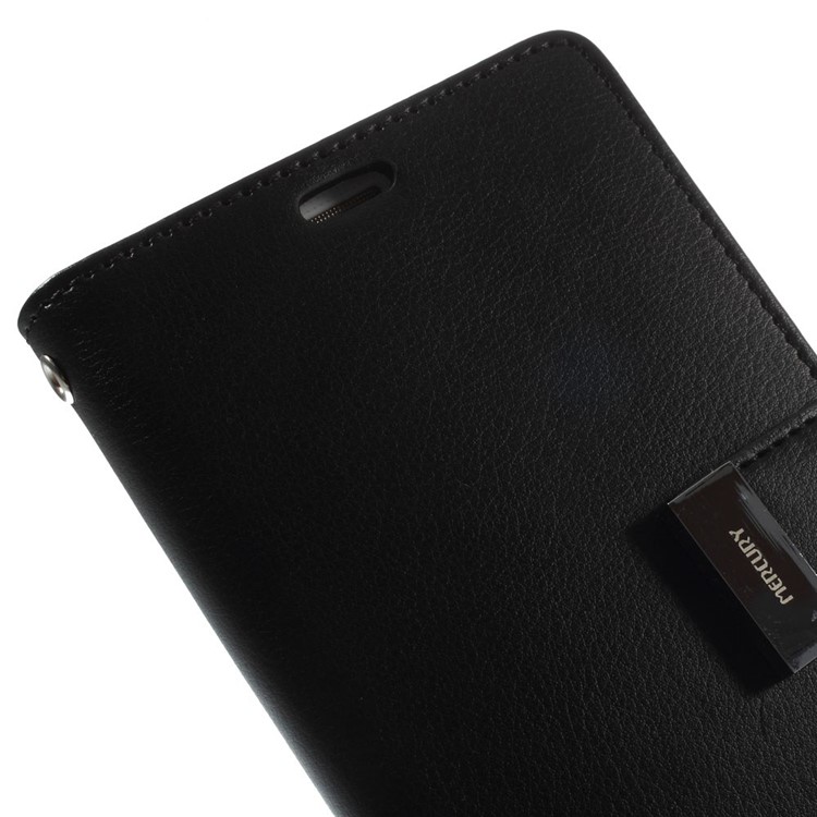 Mercury GOOSPERY Rich Diary Leather Wallet Case for Samsung Galaxy S5 G900 / S5 Neo - Black-8