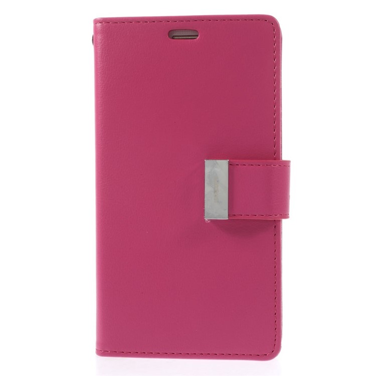 Mercury GOOSPERY Rich Diary Leather Wallet Cover for Samsung Galaxy S5 G900 / S5 Neo - Rose-2