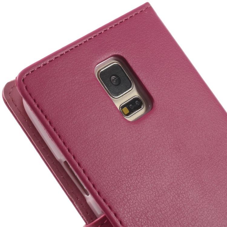 Mercury GOOSPERY Rich Diary Leather Wallet Cover for Samsung Galaxy S5 G900 / S5 Neo - Rose-8