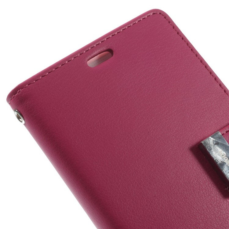 Mercury GOOSPERY Rich Diary Leather Wallet Cover for Samsung Galaxy S5 G900 / S5 Neo - Rose-9
