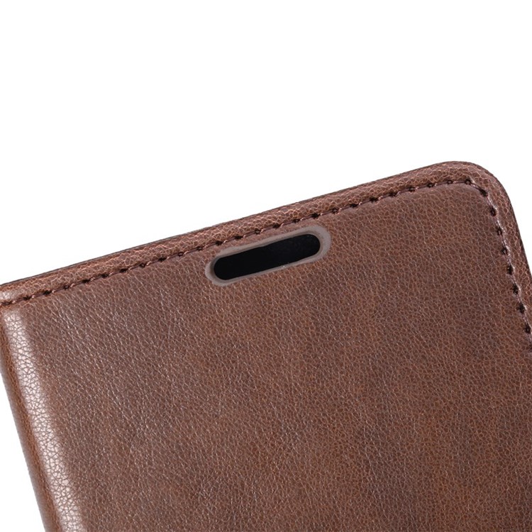 Crazy Horse Pattern Flip Card Holder Leather Case for Samsung Galaxy Note 4 N910 - Coffee-8