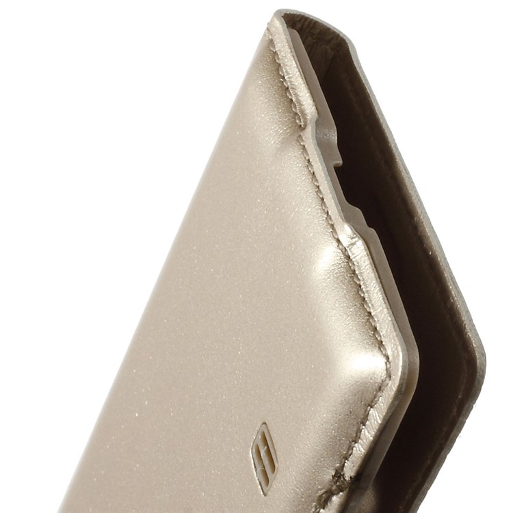 For Samsung Galaxy S5 mini G800 Smart Window View Leather Flip Battery Back Cover - Gold-6