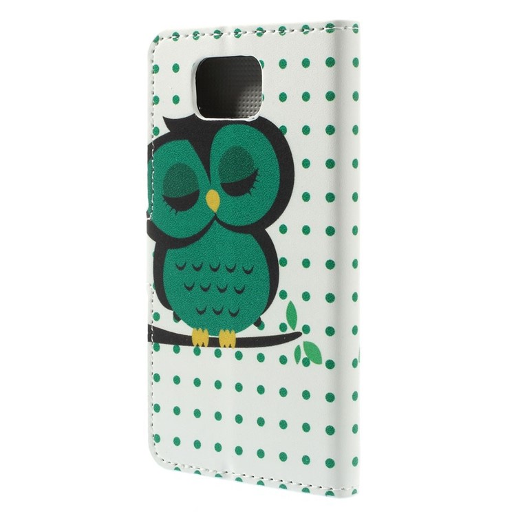 Sleeping Owl for Samsung Galaxy Alpha G850F G850A Stand Leather Wallet Shell-2