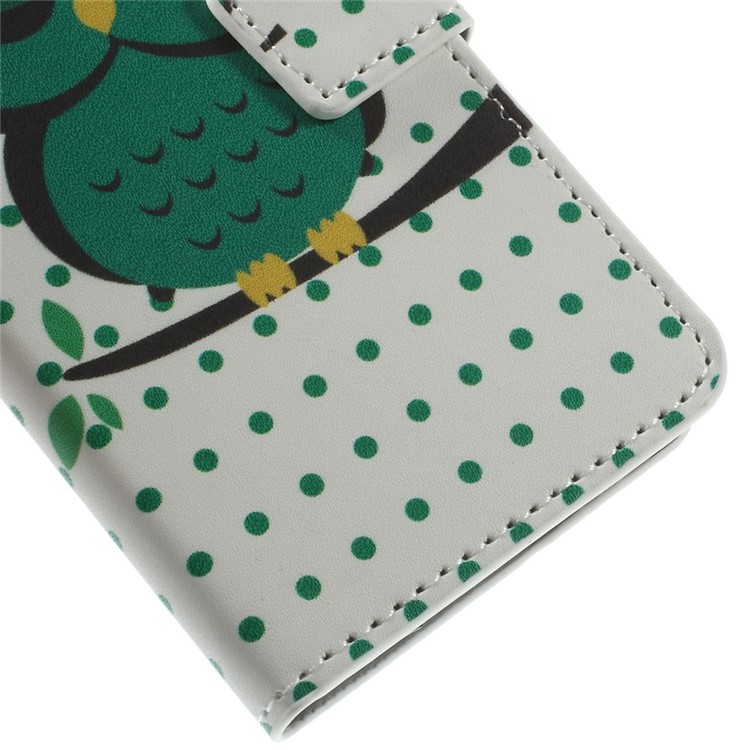 Sleeping Owl for Samsung Galaxy Alpha G850F G850A Stand Leather Wallet Shell-8