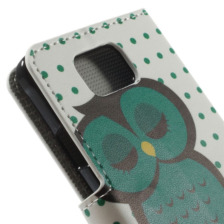 Sleeping Owl for Samsung Galaxy Alpha G850F G850A Stand Leather Wallet Shell-9