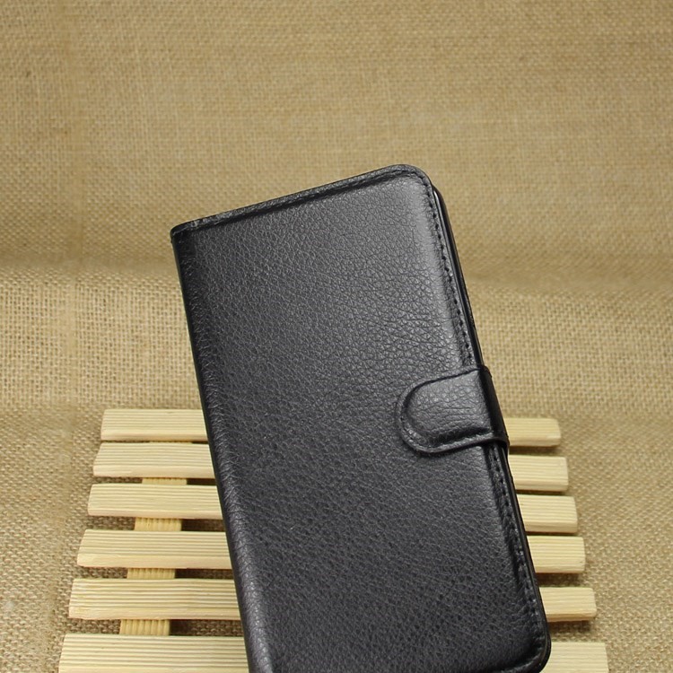 Black Litchi Grain Leather Wallet Folio Cover for Samsung Galaxy Note 3 Lite N750 / Neo N7505-3