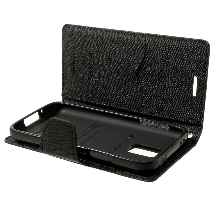 Mercury GOOSPERY Fancy Diary Leather Wallet Case for Samsung Galaxy S5 mini G800 w/ Stand - Black-10