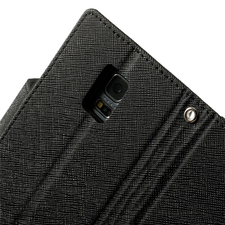 Mercury GOOSPERY Fancy Diary Leather Wallet Case for Samsung Galaxy S5 mini G800 w/ Stand - Black-7