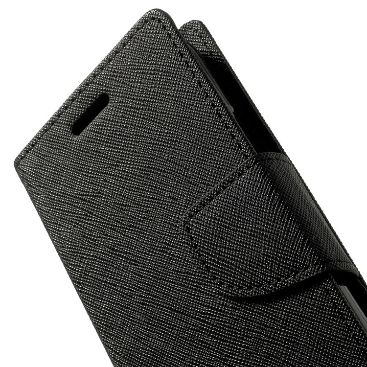 Mercury GOOSPERY Fancy Diary Leather Wallet Case for Samsung Galaxy S5 mini G800 w/ Stand - Black-8