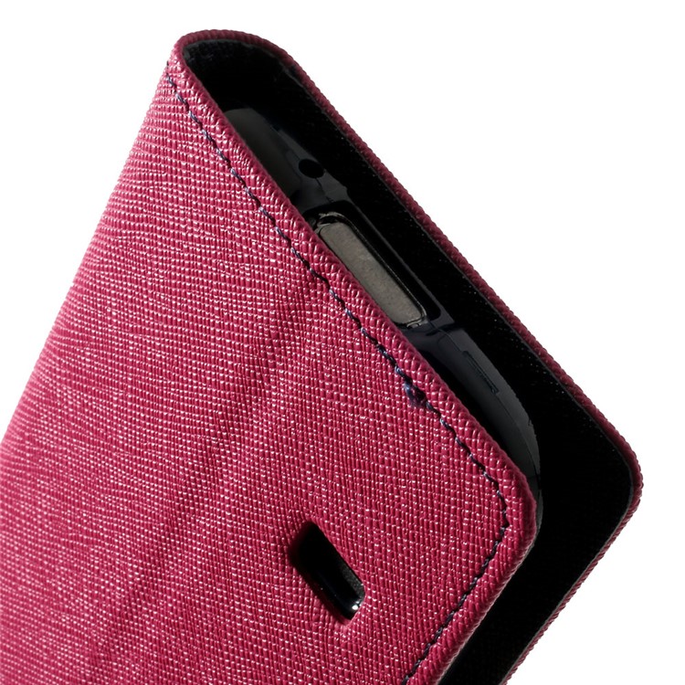 Mercury GOOSPERY Fancy Diary Leather Wallet Case for Samsung Galaxy S5 mini G800 w/ Stand - Rose-8