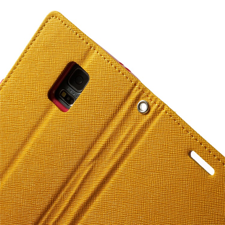 Mercury GOOSPERY Fancy Diary Leather Wallet Cover for Samsung Galaxy S5 mini G800 w/ Stand - Orange-6