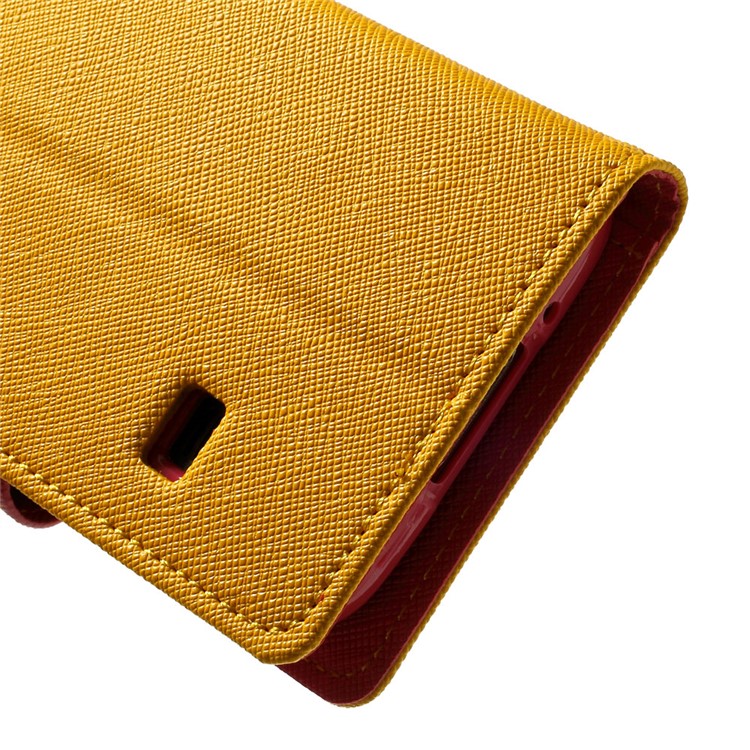 Mercury GOOSPERY Fancy Diary Leather Wallet Cover for Samsung Galaxy S5 mini G800 w/ Stand - Orange-8
