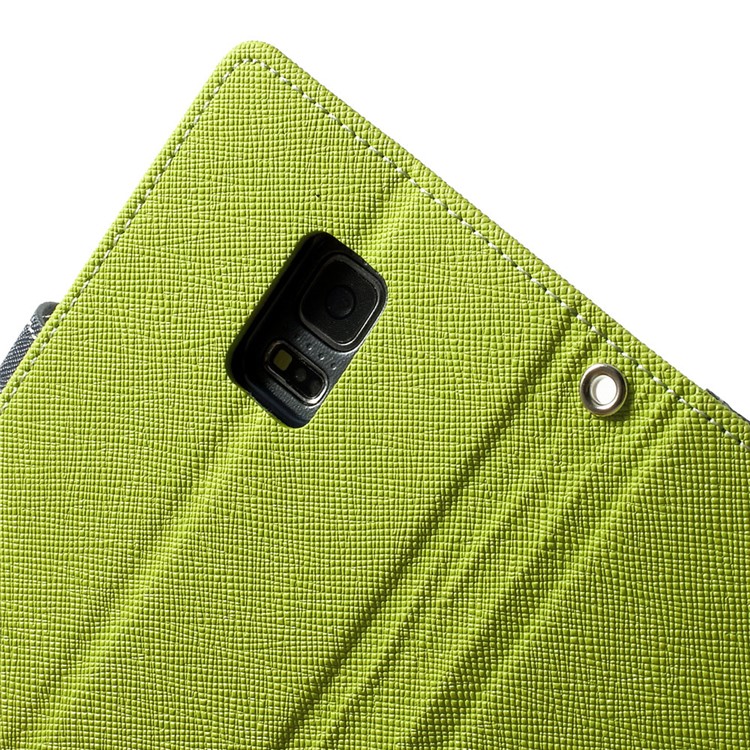Mercury GOOSPERY Fancy Diary Leather Wallet Cover for Samsung Galaxy S5 mini G800 w/ Stand - Green-7